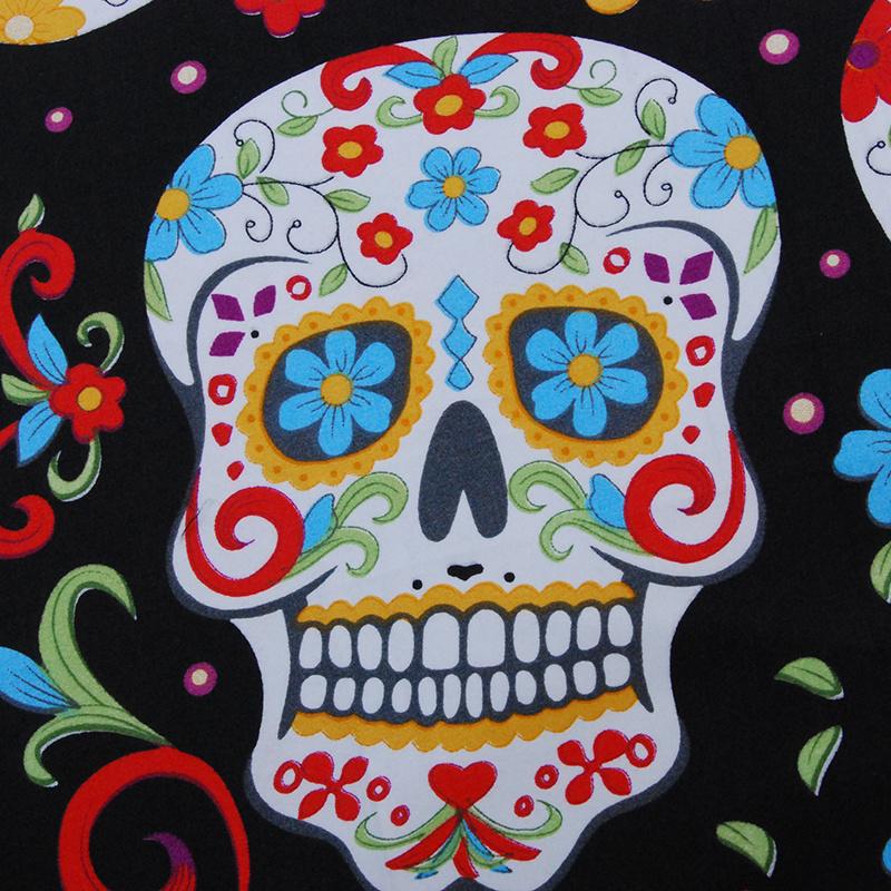 Housse de Couette Tête de Mort Mexicaine Colorée