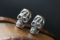 Thumbnail for Boucles d'Oreilles Tête de Mort Argent