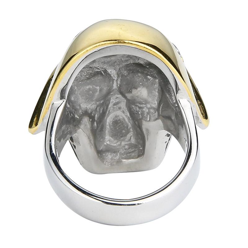 Bague Tête de Mort <br/> Casque (Acier)