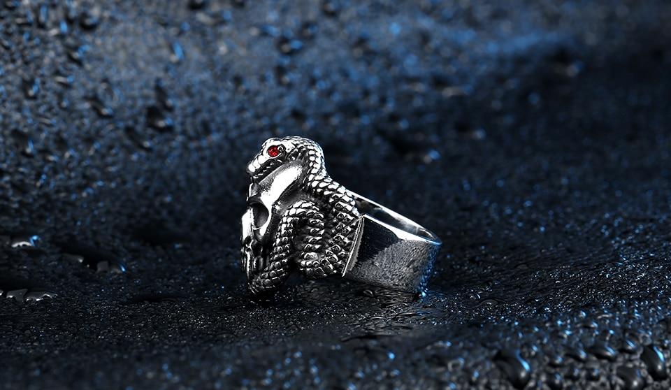 Bague Serpent Strass (Acier)