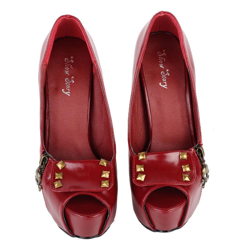 Escarpin Rouge Tête de Mort