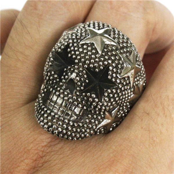 Bague Skull Star (Acier)