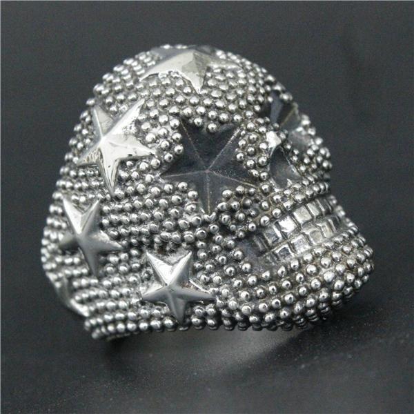 Bague Skull Star (Acier)