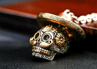 Thumbnail for Pendentif Crâne Mexicain (Cuir)