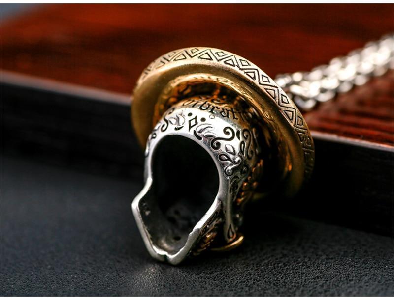 Pendentif Crâne Mexicain (Cuir)