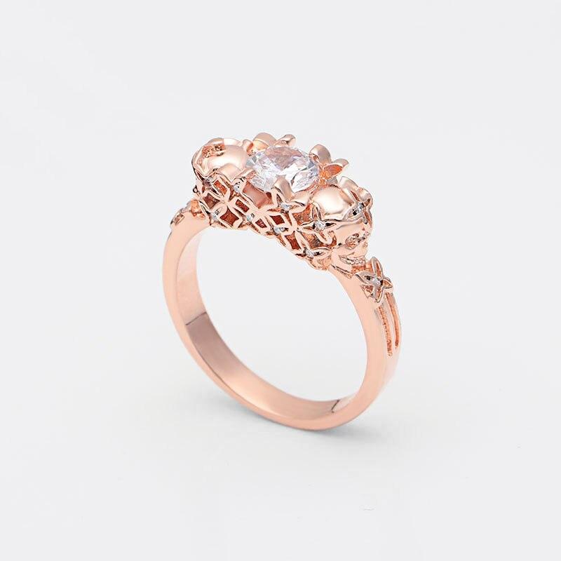 Bague Crâne Rose (Acier)