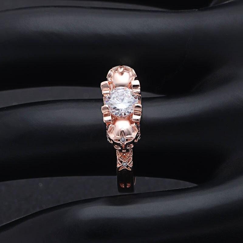 Bague Crâne Rose (Acier)