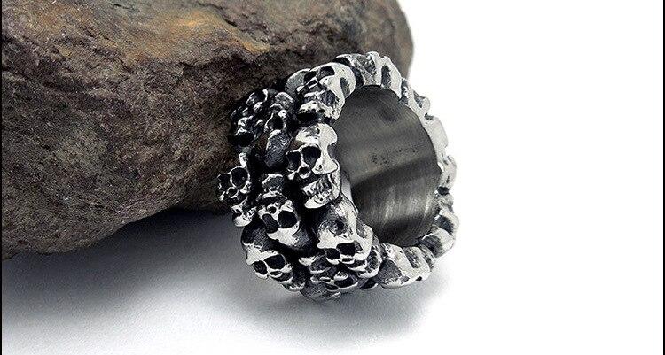 Bague Crâne Viking (Acier)