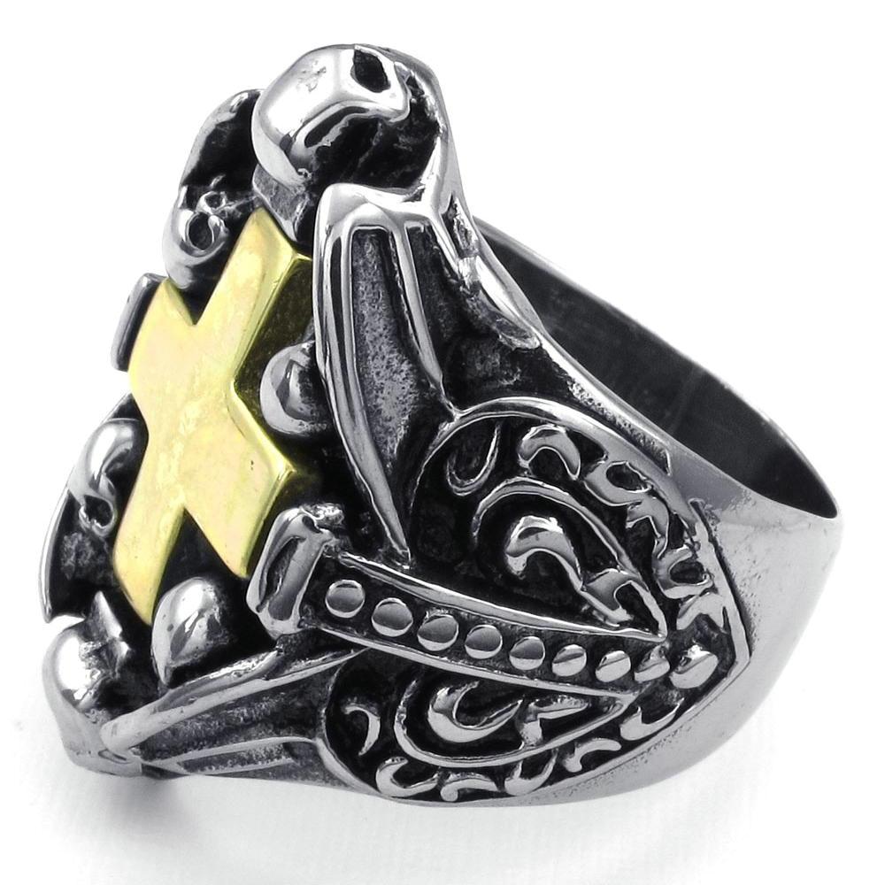 Bague Croix Homme (Acier)