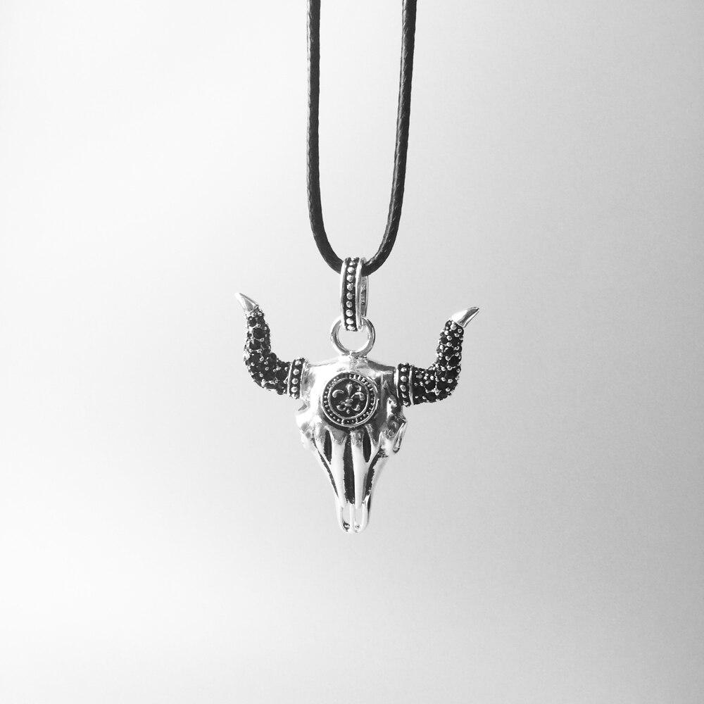 Pendentif Crâne de Buffle (Argent)