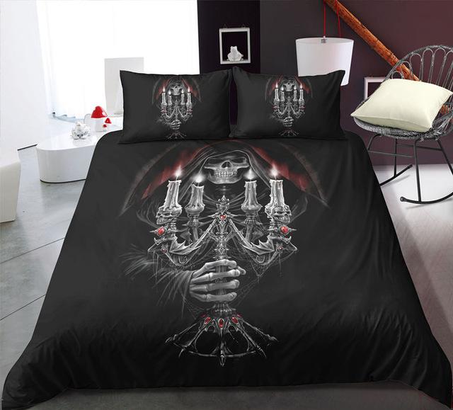 Housse de Couette Faucheuse Noire