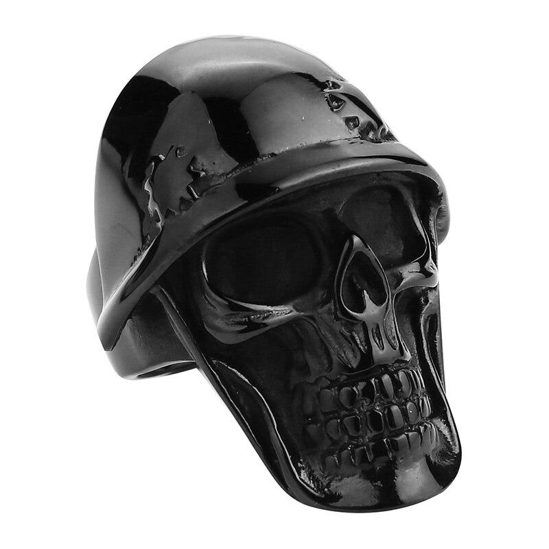 Bague Tête de Mort <br/> Casque (Acier)