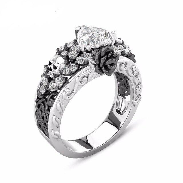 Bague Fleurs Diamants (Acier)