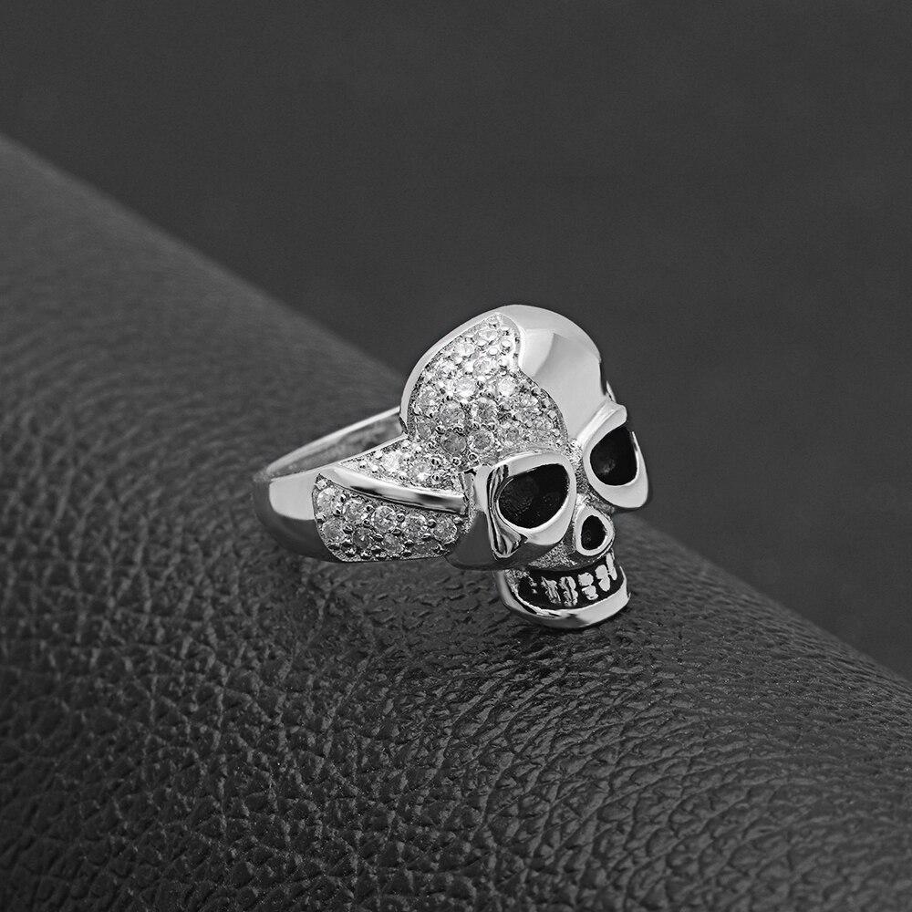 Bague Tête de Mort <br/> Rose (Acier)