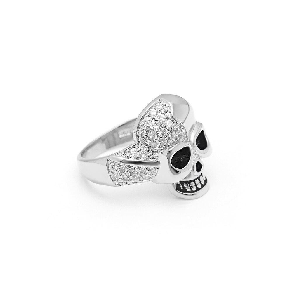 Bague Tête de Mort <br/> Rose (Acier)