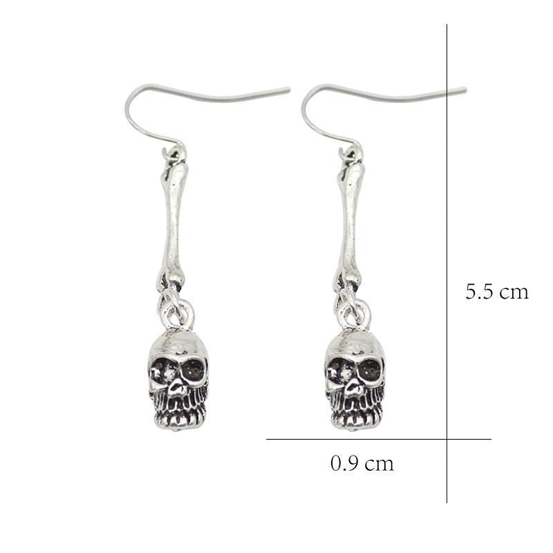 Boucles d'Oreilles Crâne Biker