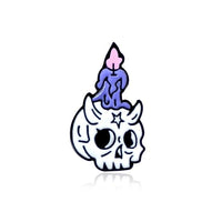 Thumbnail for Pin's Tête de Mort <br> Violette