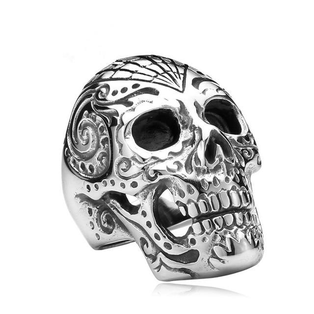 Bague Crâne Mexicain <br/> Calavera (Acier)