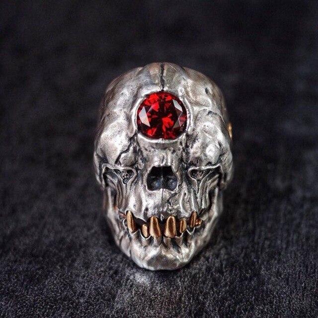 Bague Tête de Mort <br/> Diamant (Acier)