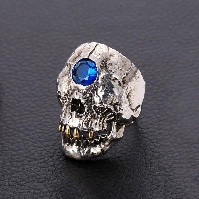 Bague Tête de Mort <br/> Diamant (Acier)