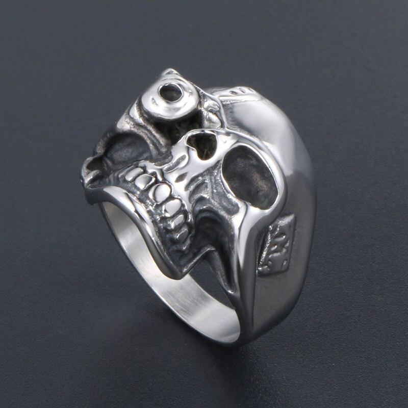 Bague Skull Biker (Acier)