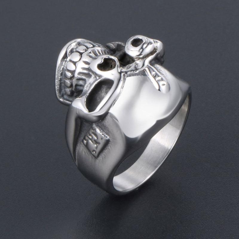 Bague Skull Biker (Acier)