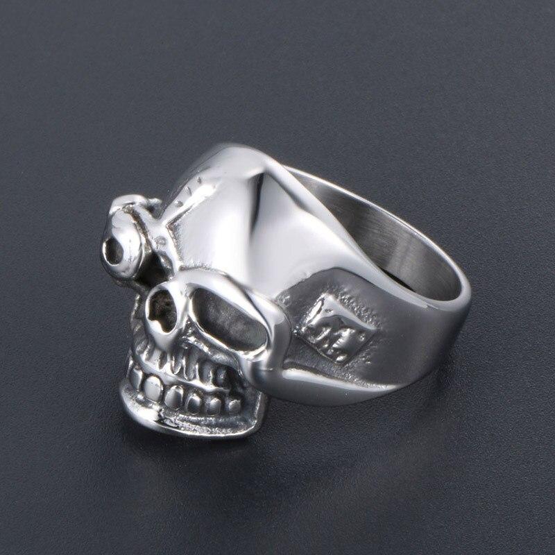 Bague Skull Biker (Acier)