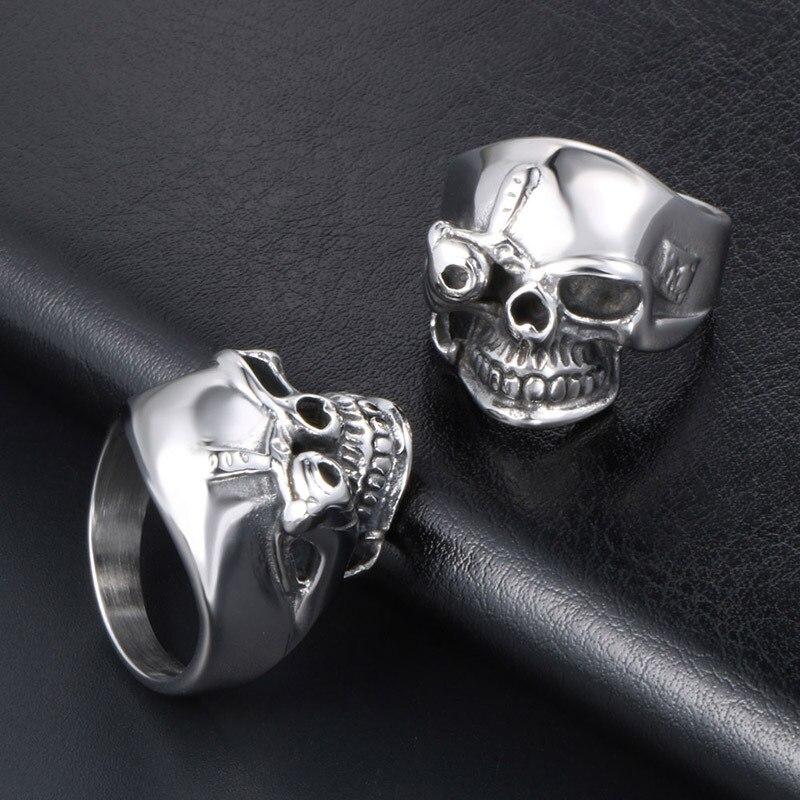 Bague Skull Biker (Acier)