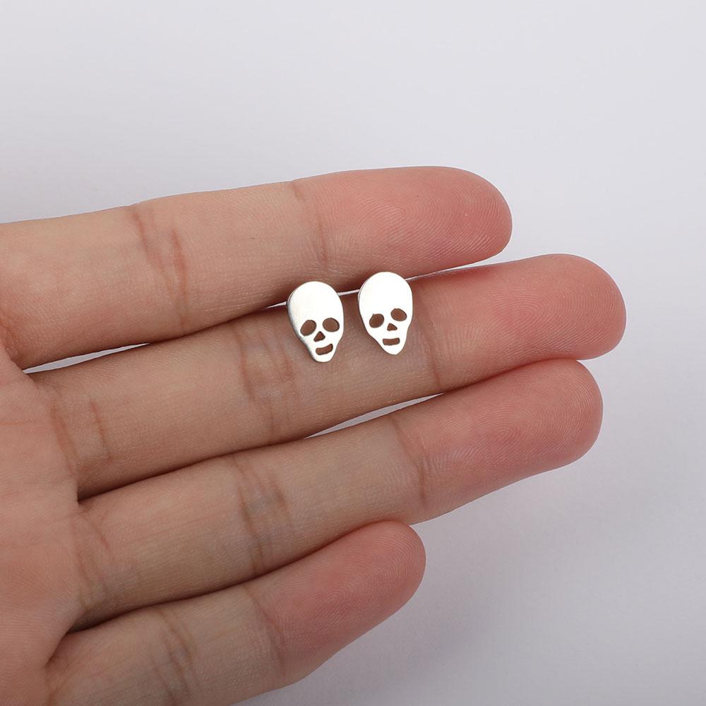 Boucles d'Oreilles Tête de Mort Fantôme