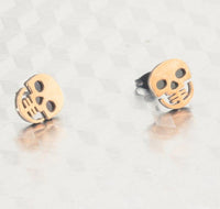 Thumbnail for Boucles d'Oreilles Tête de Mort Or