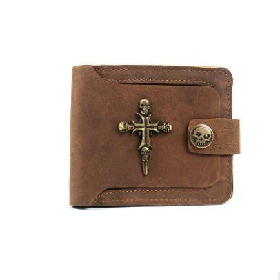 Portefeuille Crâne en Cuir