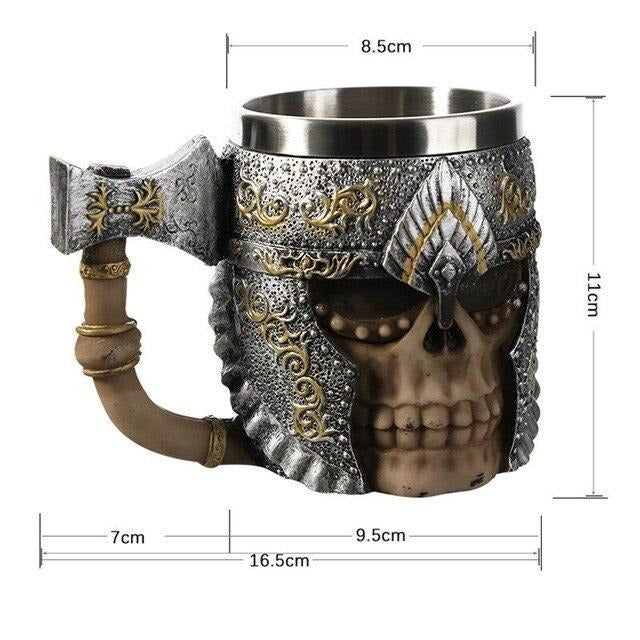 Mug Tête de Mort <br> Hache de Viking