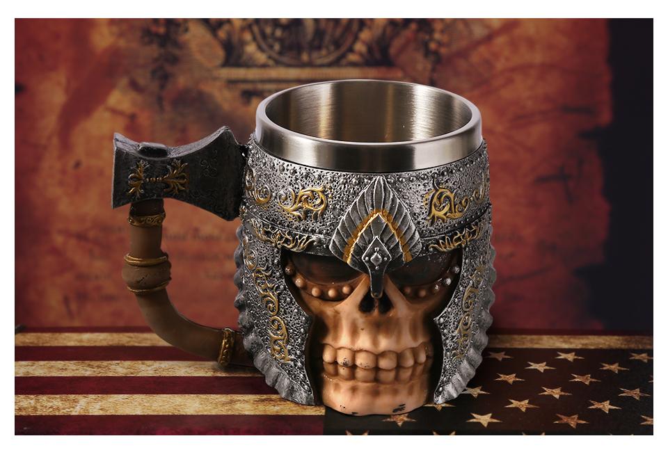 Mug Tête de Mort <br> Hache de Viking