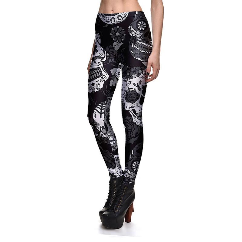 Legging Tête de Mort <br/>Noir et Blanc