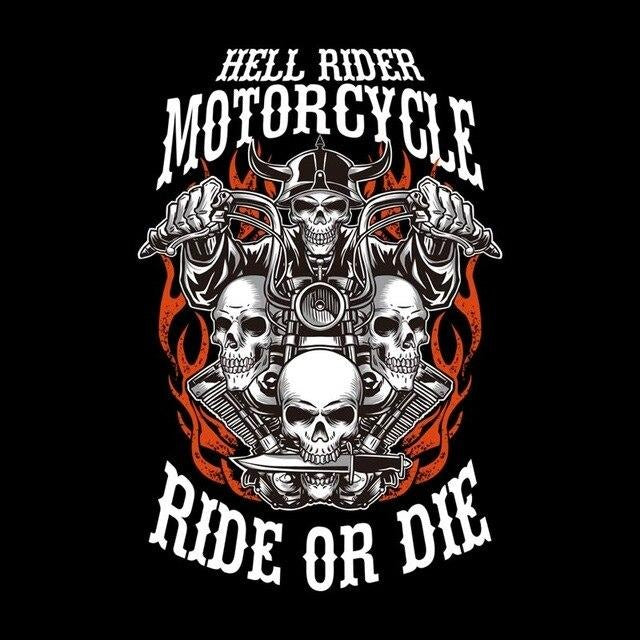 Transfert Tête de Mort <br/> Motard