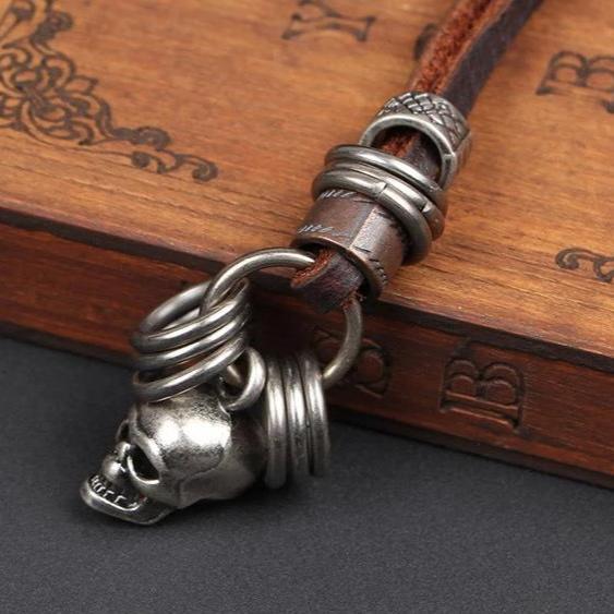 Pendentif Skull (Cuir)