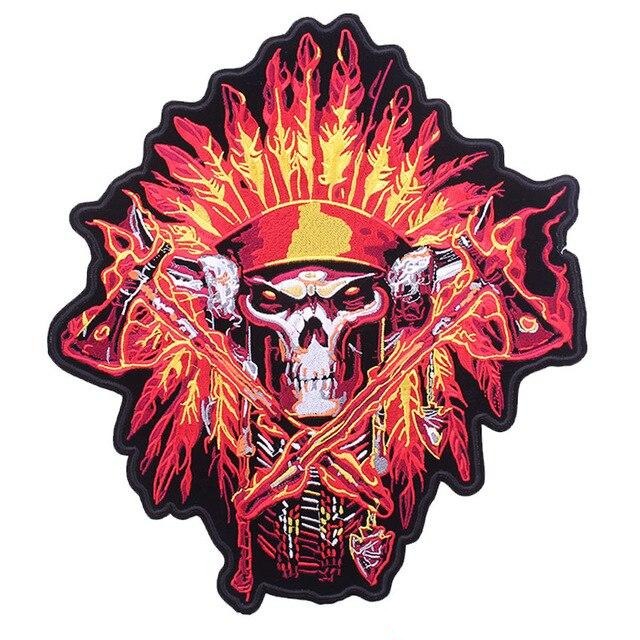 Écusson Tête de Mort <br/> En Feu