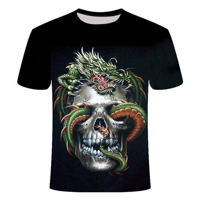 T-Shirt Tête de Mort <br/> Lion