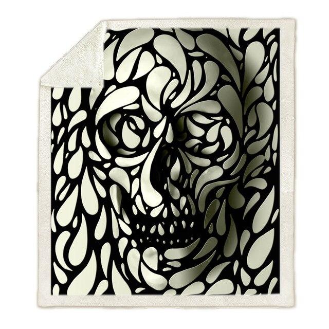 Plaid Tête de Mort Design