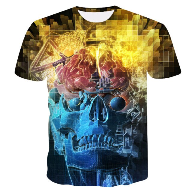 T-Shirt Crâne Fleurs