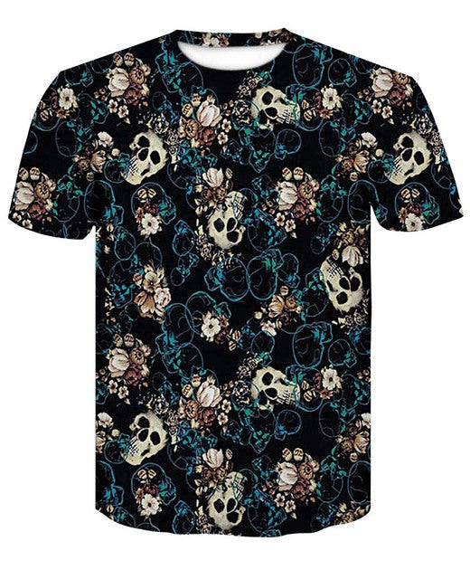 T-Shirt Tête de Mort <br/> Hipster