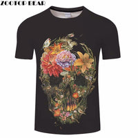 Thumbnail for T-Shirt Tête de Mort <br/> Fleurs