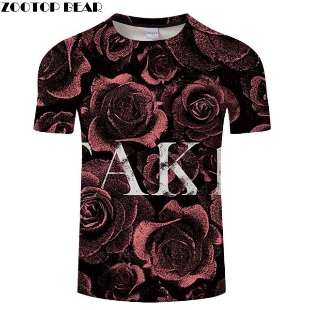 T-Shirt Tête de Mort <br/> Fleurs