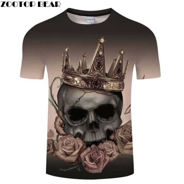 T-Shirt Tête de Mort <br/> Fleurs