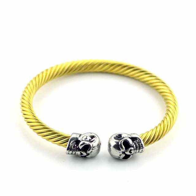 Bracelet Câble Crâne (Acier)