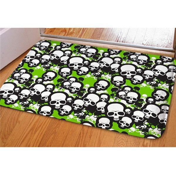 Tapis Tête de Mort Verte