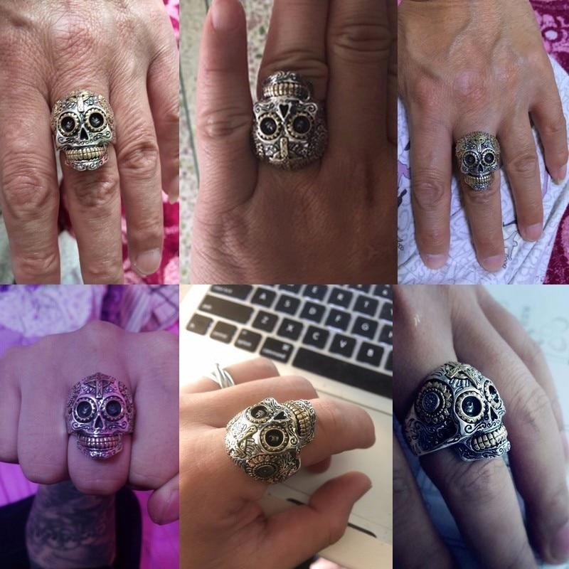 Bague Tête de Mort <br/> Mexicaine (Argent)