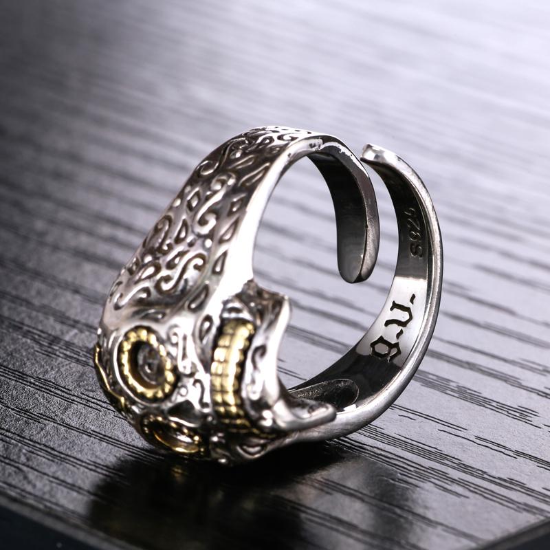 Bague Crâne Mexicain <br/> Homme (Acier)