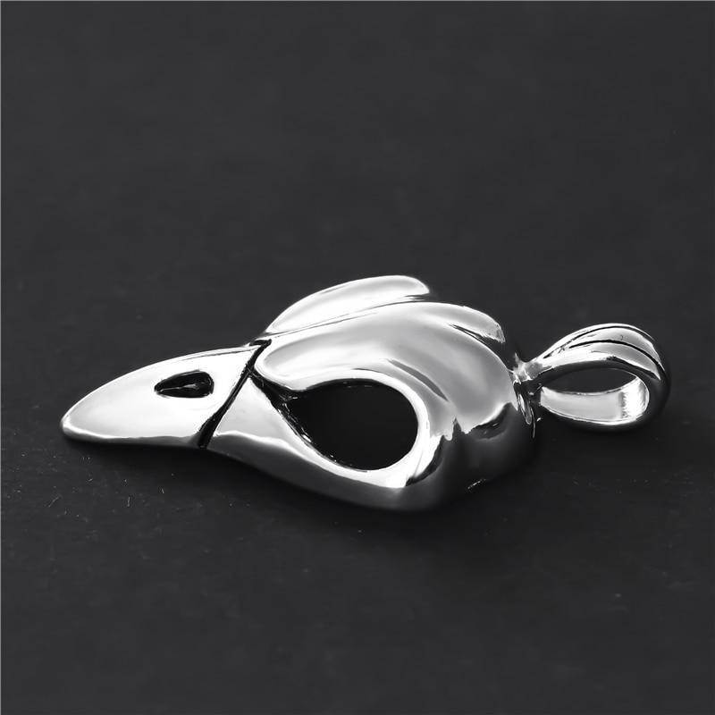 Pendentif Crâne de Corbeau (Cuir)