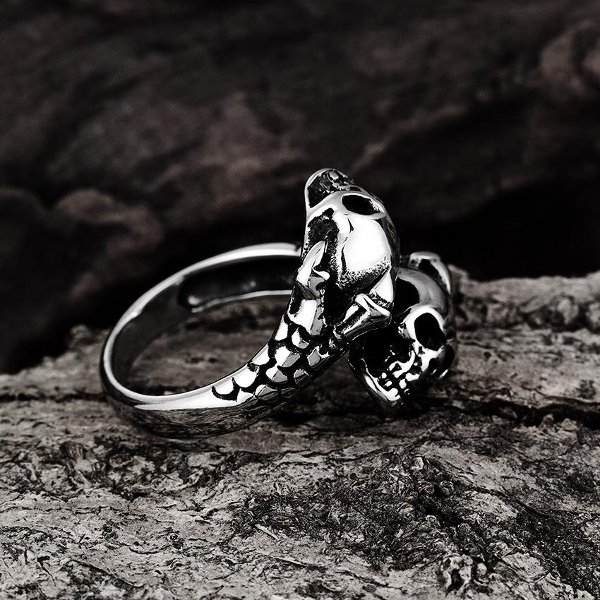 Bague Dragon Homme (Acier)